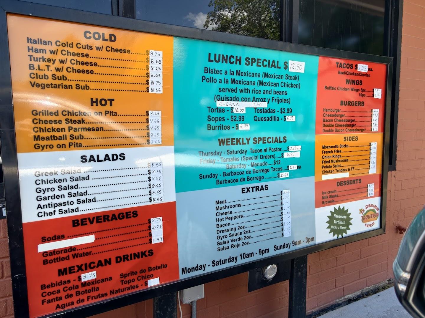 Sr. Submarine & Gyros